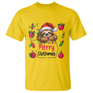 Funny Christmas Sloth T Shirt Merry Slothmas TS12 Daisy Print Your Wear