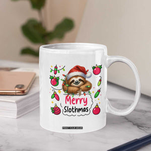 Funny Christmas Sloth Coffee Mug Merry Slothmas TS12 Print Your Wear