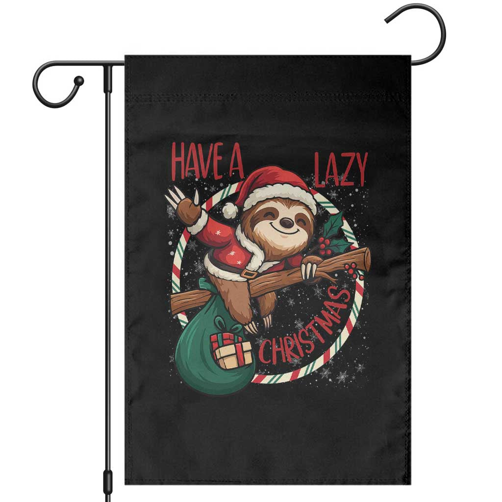 Have A Lazy Christmas Garden Flag Cute Xmas Sloth TS12 Black Print Your Wear