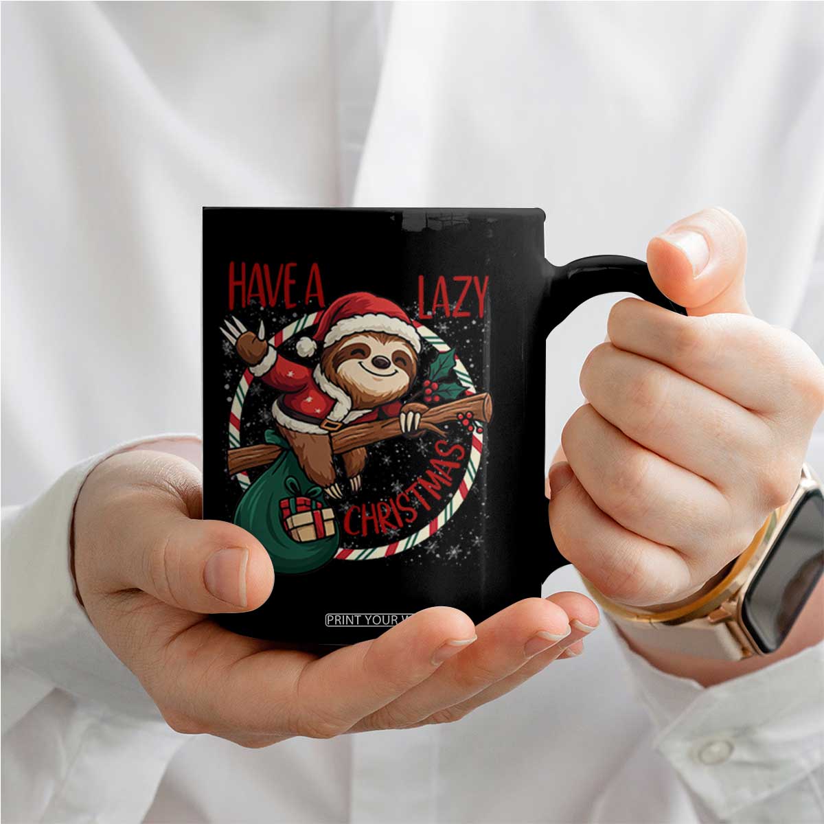 Have A Lazy Christmas Coffee Mug Cute Xmas Sloth TS12 Print Your Wear