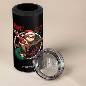 Have A Lazy Christmas 4 in 1 Can Cooler Tumbler Cute Xmas Sloth TS12 Print Your Wear