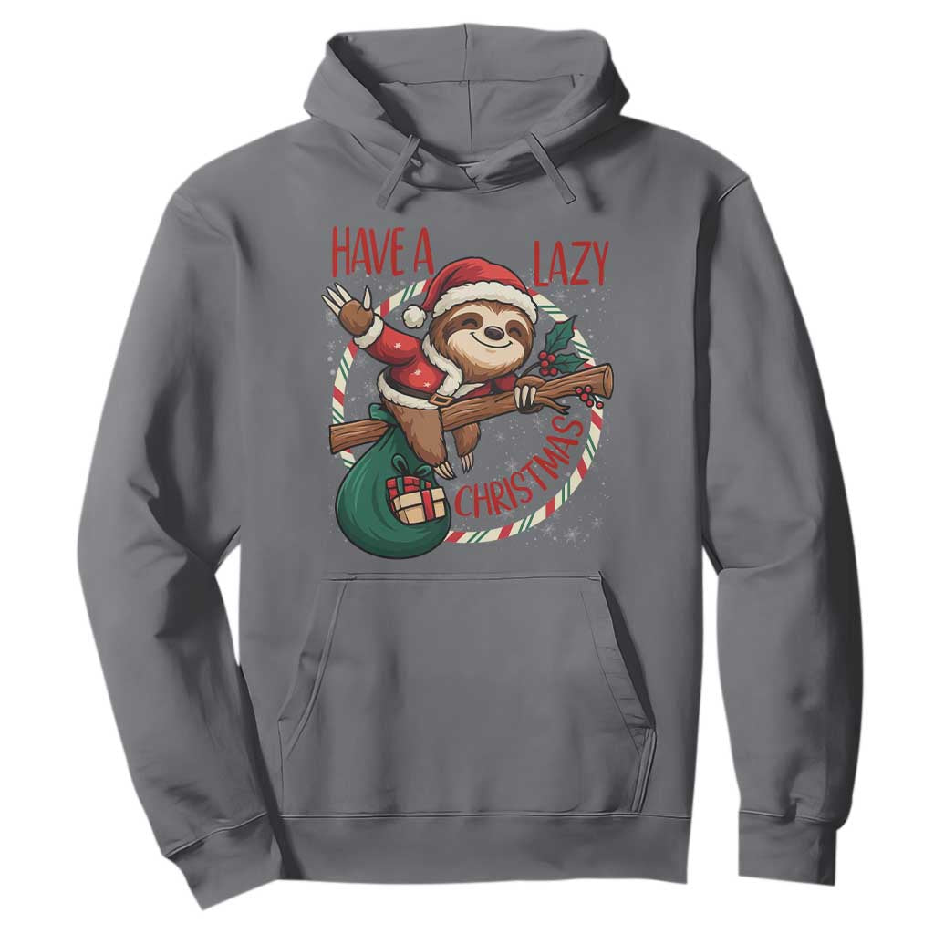 Have A Lazy Christmas Hoodie Cute Xmas Sloth TS12 Charcoal Print Your Wear