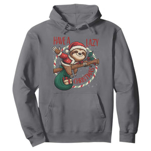 Have A Lazy Christmas Hoodie Cute Xmas Sloth TS12 Charcoal Print Your Wear