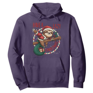 Have A Lazy Christmas Hoodie Cute Xmas Sloth TS12 Purple Print Your Wear