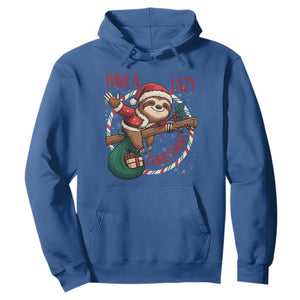 Have A Lazy Christmas Hoodie Cute Xmas Sloth TS12 Royal Blue Print Your Wear