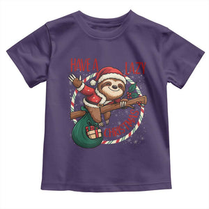 Have A Lazy Christmas Toddler T Shirt Cute Xmas Sloth TS12 Purple Print Your Wear
