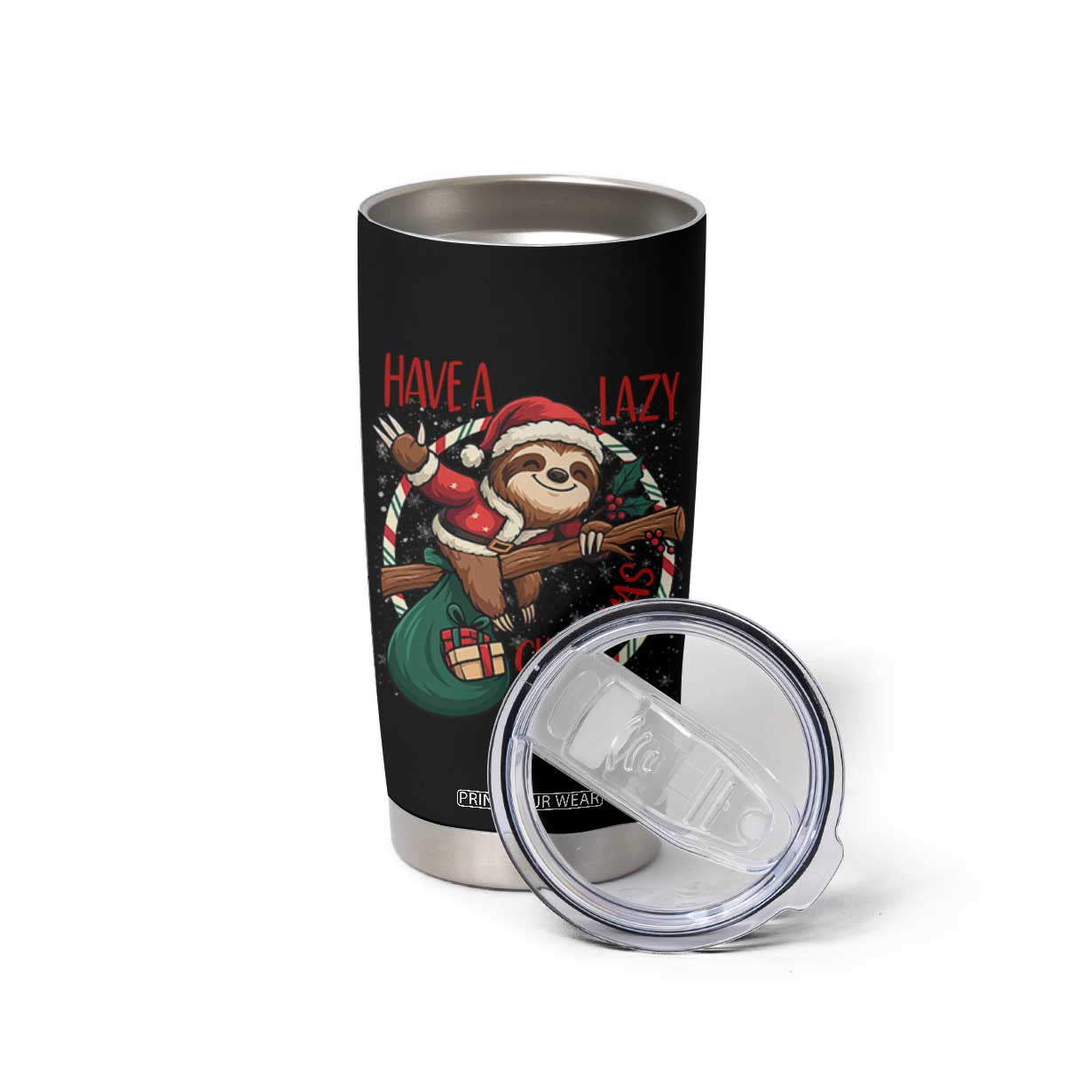 Have A Lazy Christmas Tumbler Cup Cute Xmas Sloth TS12 Print Your Wear