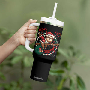 Have A Lazy Christmas Tumbler With Handle Cute Xmas Sloth TS12 Print Your Wear