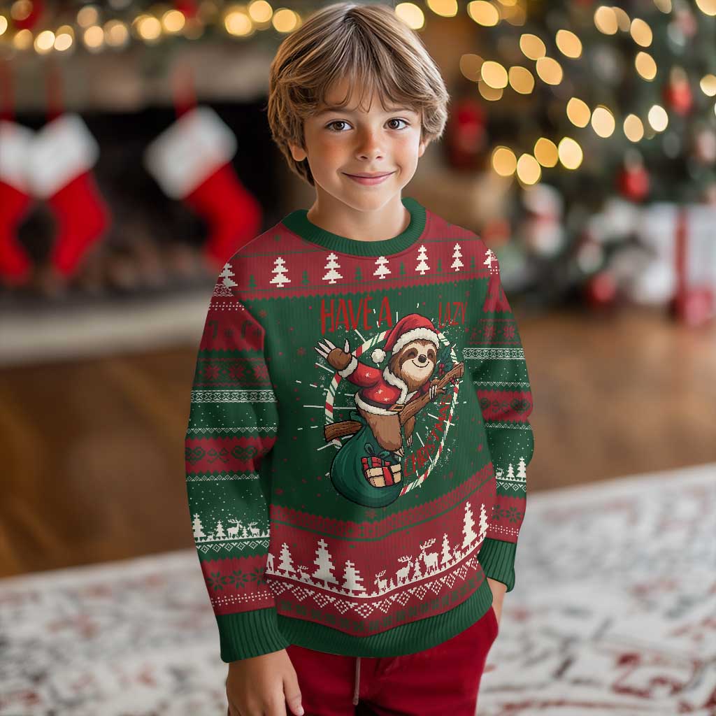 Have A Lazy Xmas Ugly Christmas Sweater Cute Xmas Sloth TS12 Christmas Print Your Wear