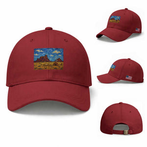 Starry Night Desert Monument Valley Baseball Cap Hogan Home Oil Painting Graphic