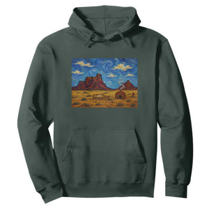 Starry Night Desert Monument Valley Hoodie Hogan Home Oil Painting Graphic