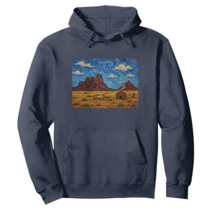 Starry Night Desert Monument Valley Hoodie Hogan Home Oil Painting Graphic