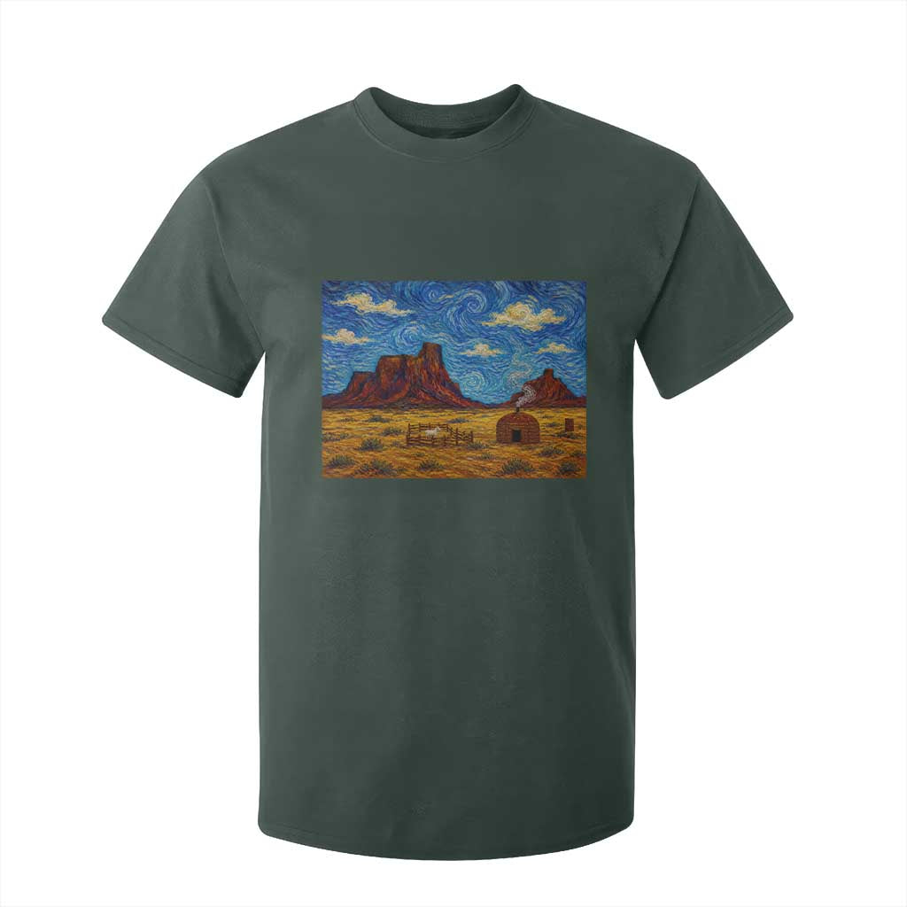 Starry Night Desert Monument Valley T Shirt For Kid Hogan Home Oil Painting Graphic