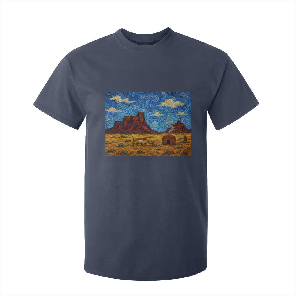 Starry Night Desert Monument Valley T Shirt For Kid Hogan Home Oil Painting Graphic