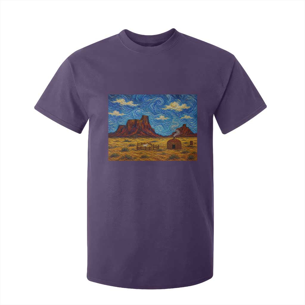 Starry Night Desert Monument Valley T Shirt For Kid Hogan Home Oil Painting Graphic