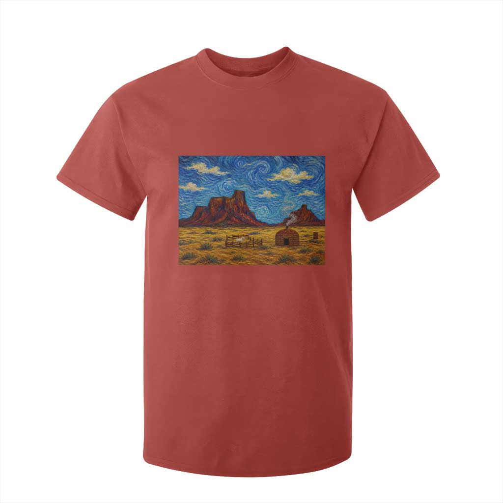 Starry Night Desert Monument Valley T Shirt For Kid Hogan Home Oil Painting Graphic