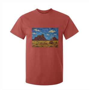Starry Night Desert Monument Valley T Shirt For Kid Hogan Home Oil Painting Graphic