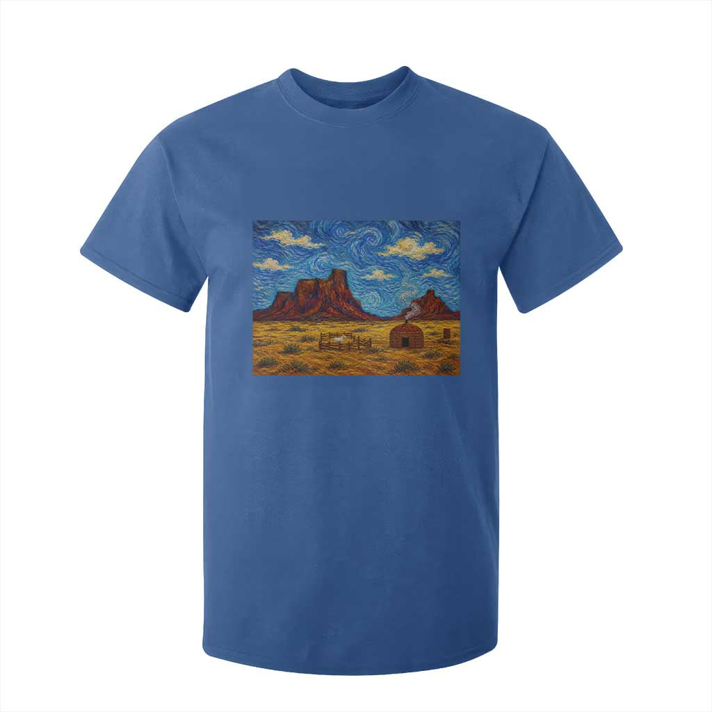 Starry Night Desert Monument Valley T Shirt For Kid Hogan Home Oil Painting Graphic
