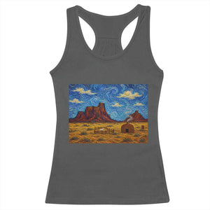 Starry Night Desert Monument Valley Racerback Tank Top Hogan Home Oil Painting Graphic