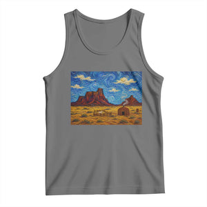 Starry Night Desert Monument Valley Tank Top Hogan Home Oil Painting Graphic