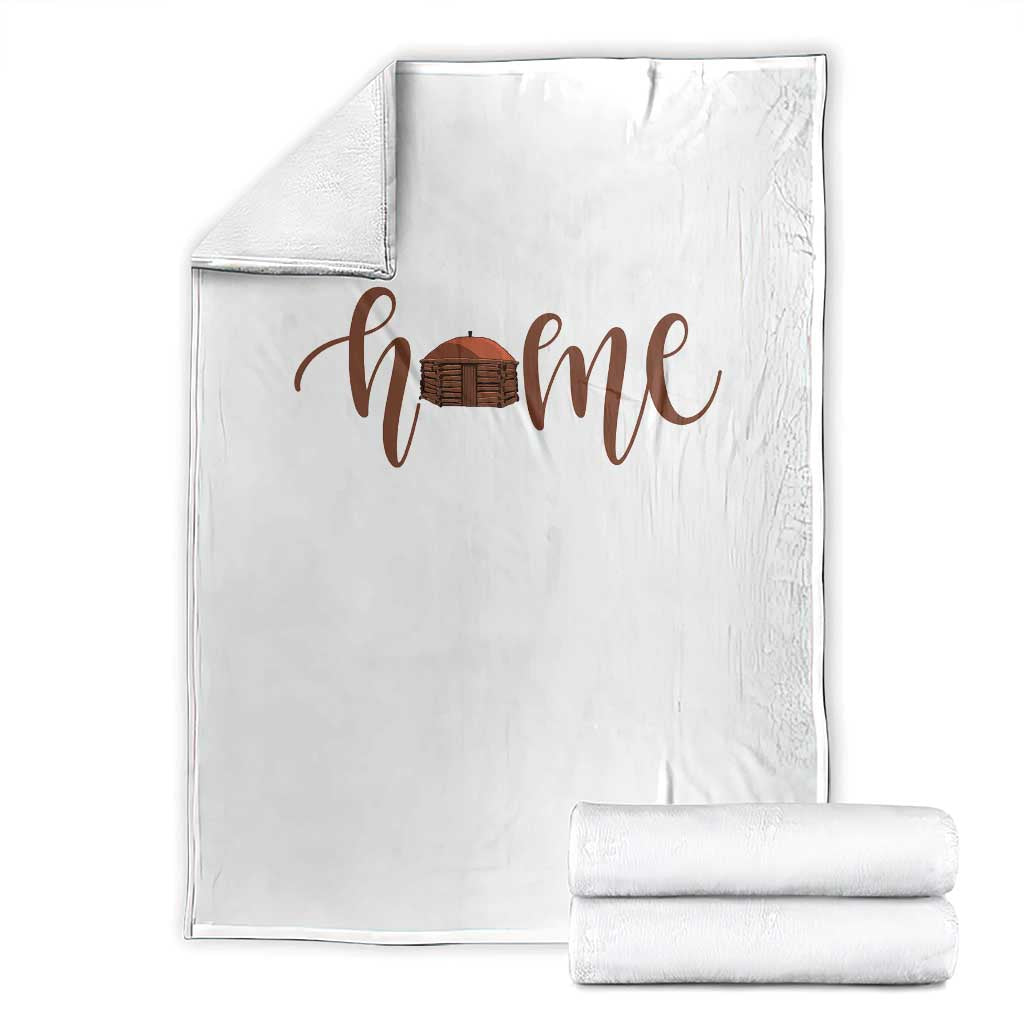 Rustic Hogan Home Typography Throw Blanket Native American Heritage Pride TS12 White Print Your Wear