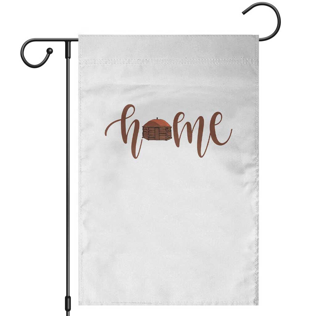 Rustic Hogan Home Typography Garden Flag Native American Heritage Pride TS12 White Print Your Wear