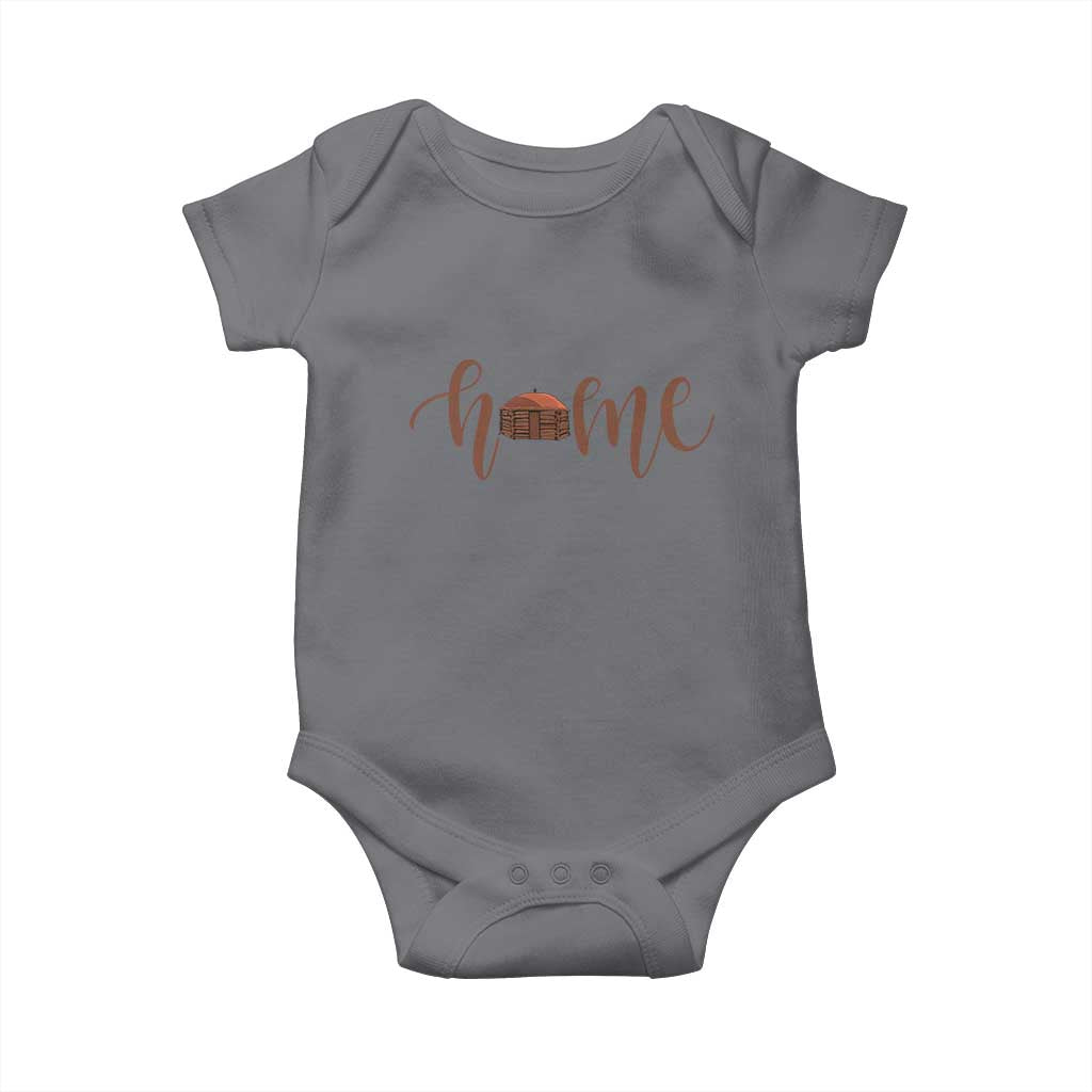 Rustic Hogan Home Typography Baby Onesie Native American Heritage Pride