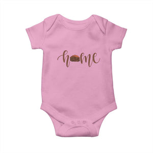 Rustic Hogan Home Typography Baby Onesie Native American Heritage Pride