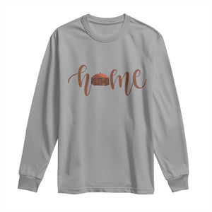 Rustic Hogan Home Typography Long Sleeve Shirt Native American Heritage Pride