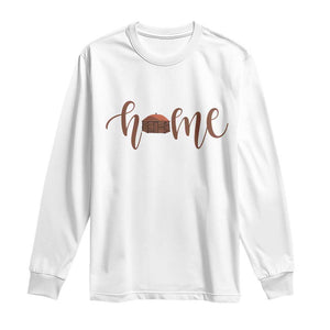 Rustic Hogan Home Typography Long Sleeve Shirt Native American Heritage Pride