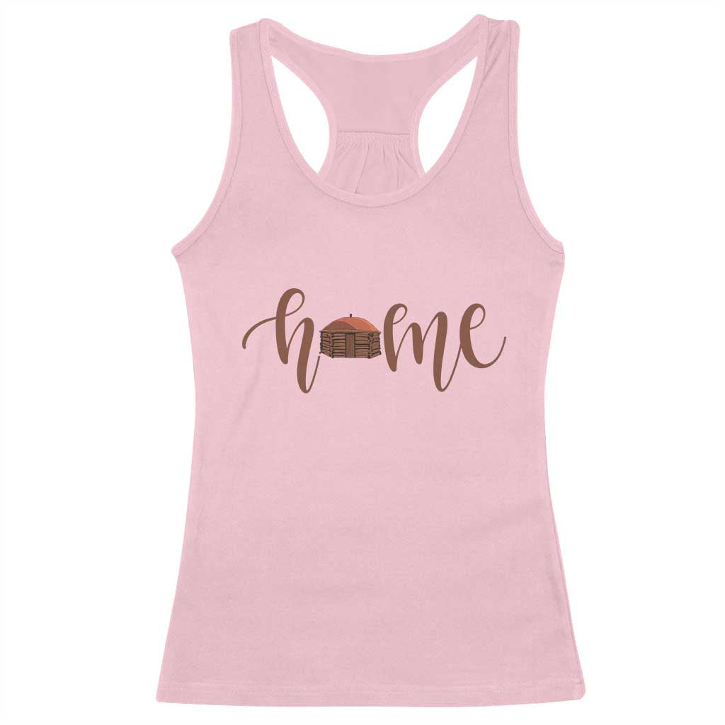 Rustic Hogan Home Typography Racerback Tank Top Native American Heritage Pride