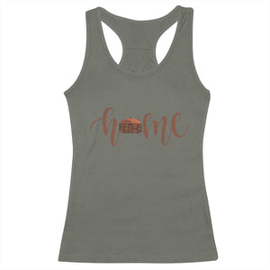 Rustic Hogan Home Typography Racerback Tank Top Native American Heritage Pride