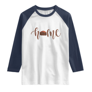 Rustic Hogan Home Typography Raglan Shirt Native American Heritage Pride