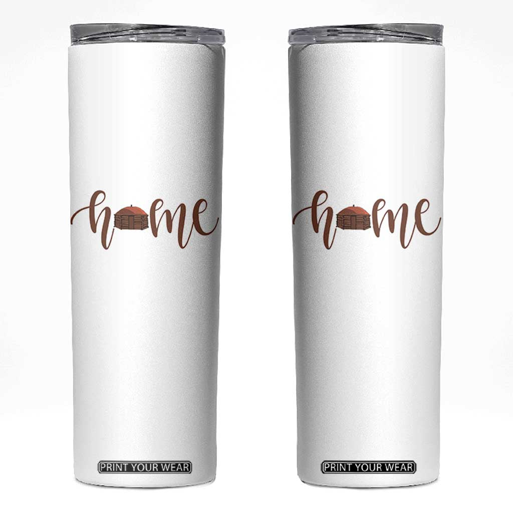 Rustic Hogan Home Typography Skinny Tumbler Native American Heritage Pride TS12 White Print Your Wear