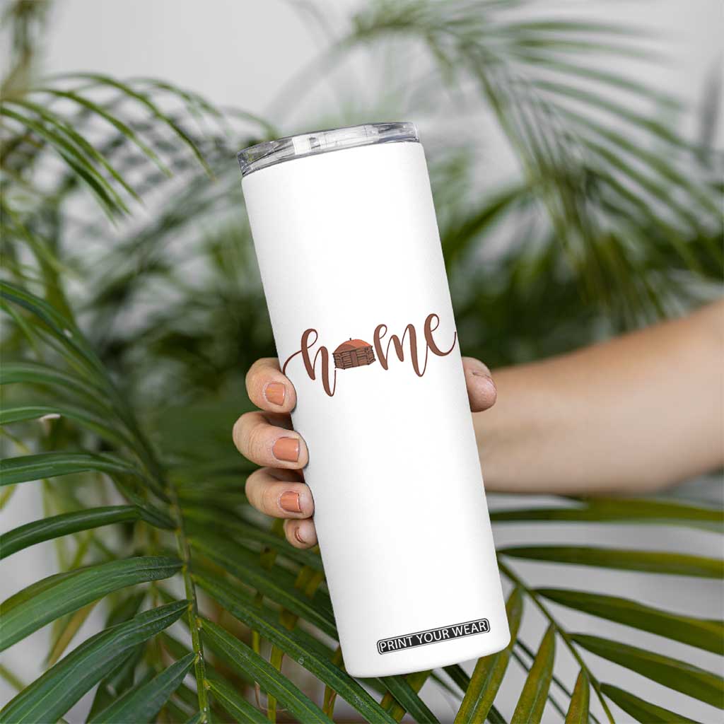 Rustic Hogan Home Typography Skinny Tumbler Native American Heritage Pride