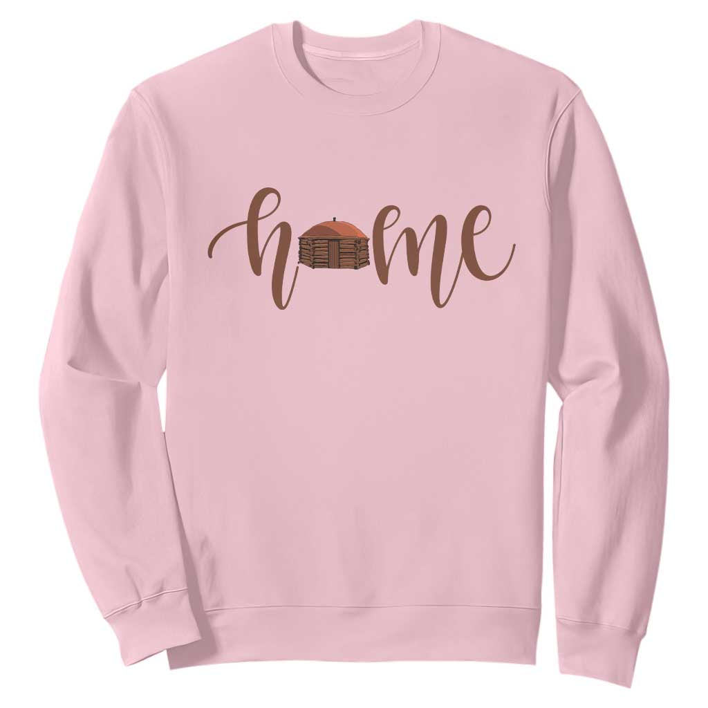 Rustic Hogan Home Typography Sweatshirt Native American Heritage Pride