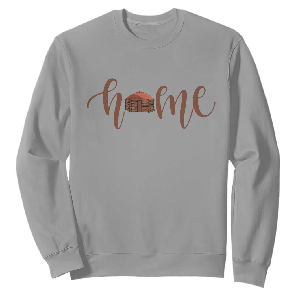 Rustic Hogan Home Typography Sweatshirt Native American Heritage Pride