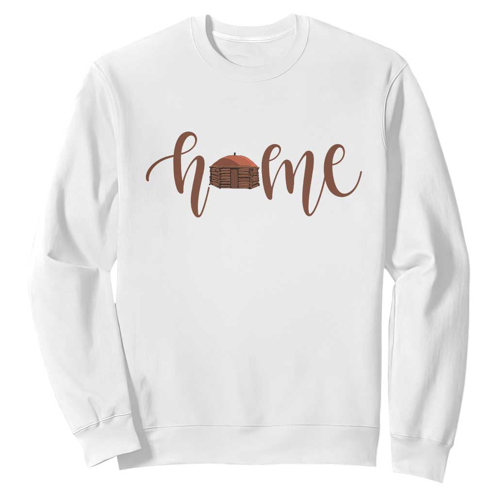 Rustic Hogan Home Typography Sweatshirt Native American Heritage Pride