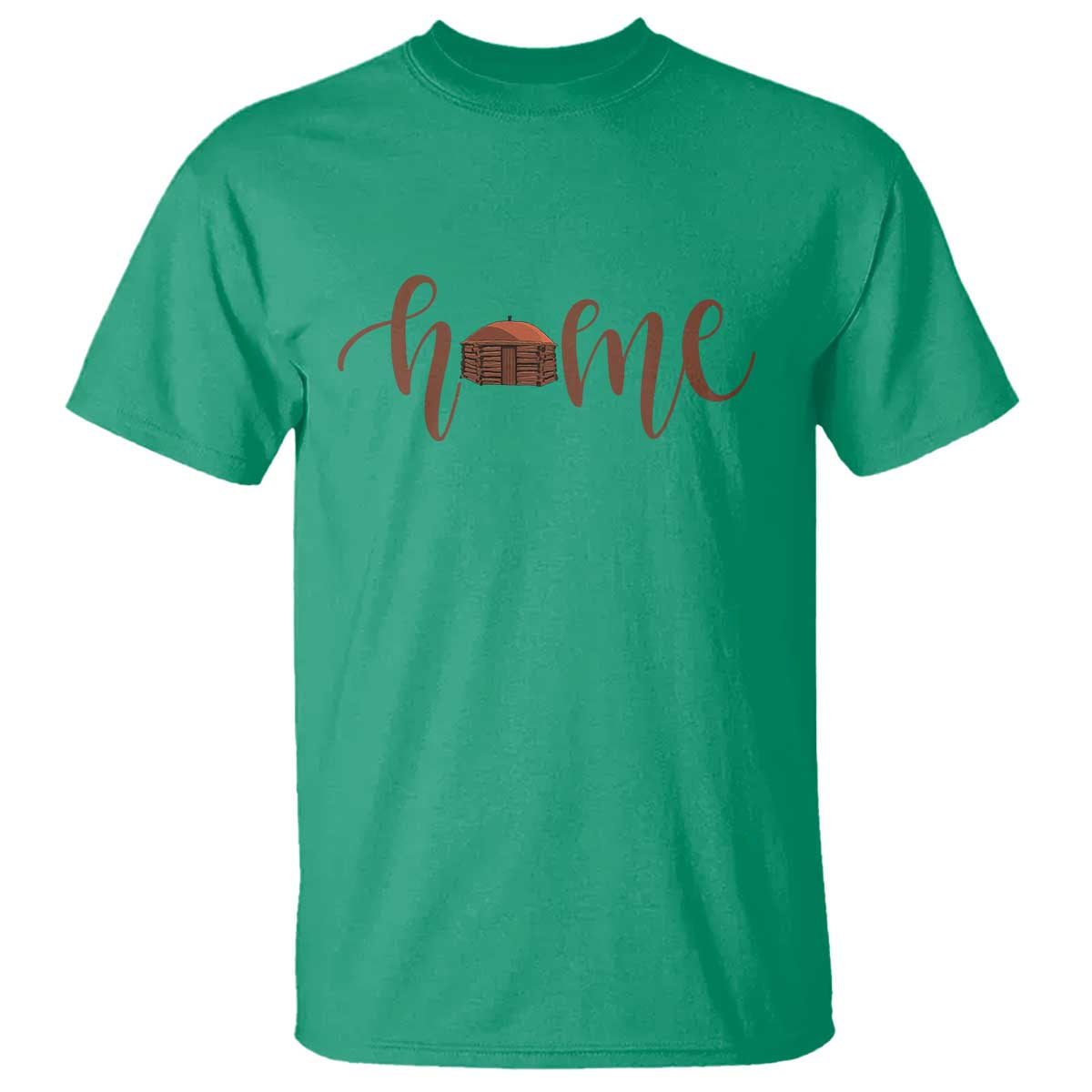 Rustic Hogan Home Typography T Shirt Native American Heritage Pride