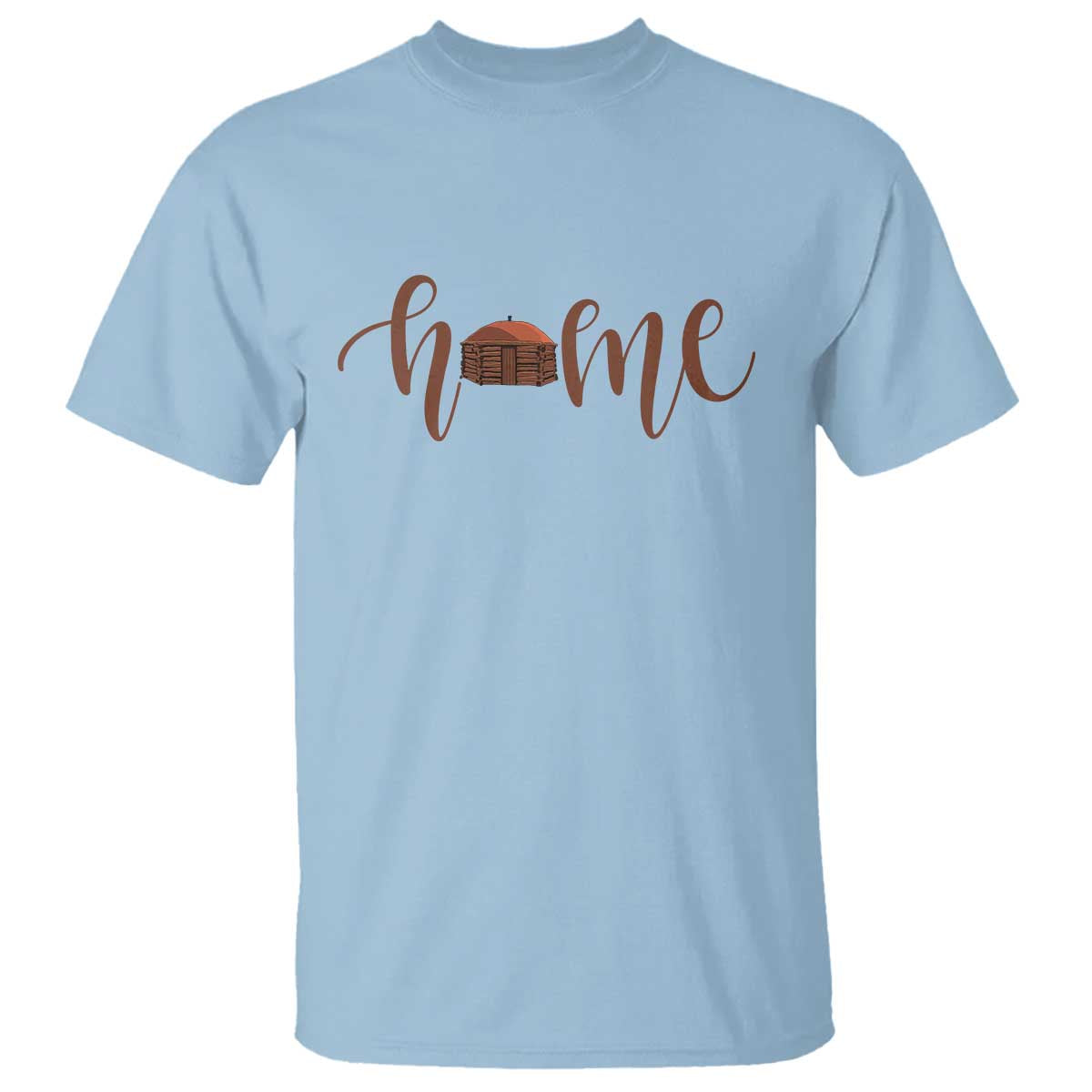 Rustic Hogan Home Typography T Shirt Native American Heritage Pride