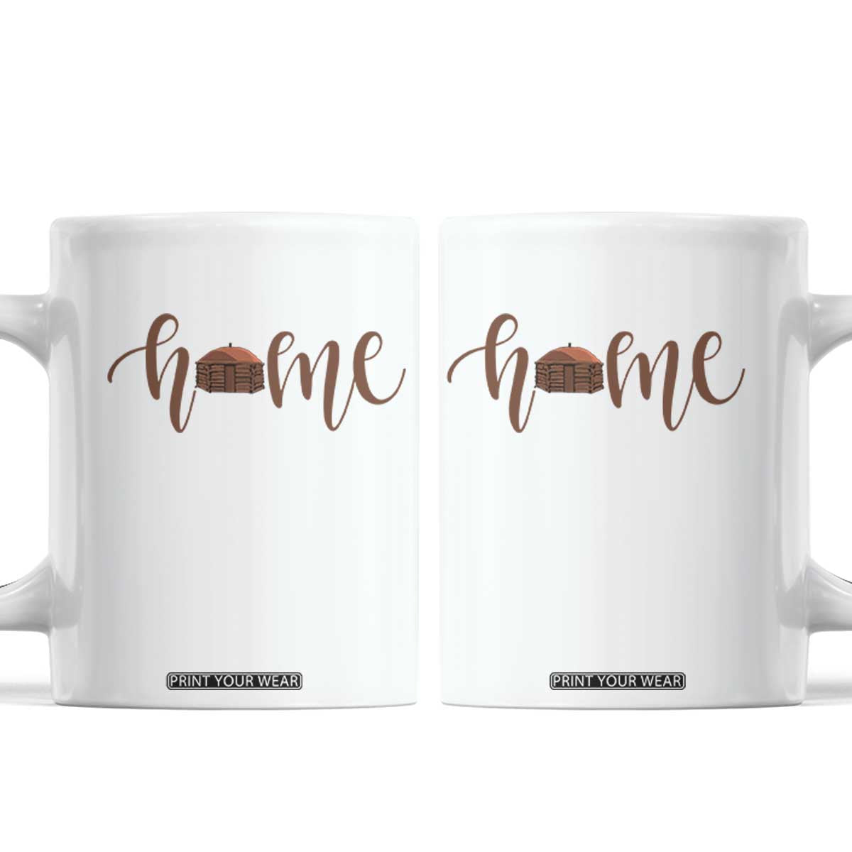 Rustic Hogan Home Typography Coffee Mug Native American Heritage Pride