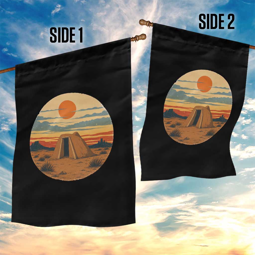Vintage Monument Valley Landscape Garden Flag Desert Hogan Home Art