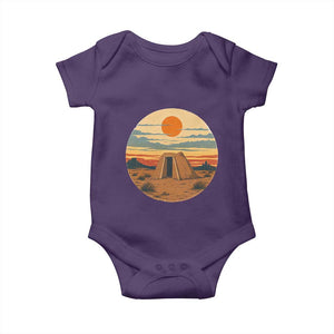 Vintage Monument Valley Landscape Baby Onesie Desert Hogan Home Art