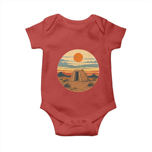 Vintage Monument Valley Landscape Baby Onesie Desert Hogan Home Art