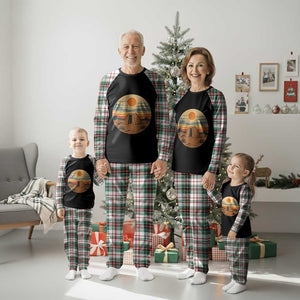 Vintage Monument Valley Landscape Plaid Pajama Set Desert Hogan Home Art