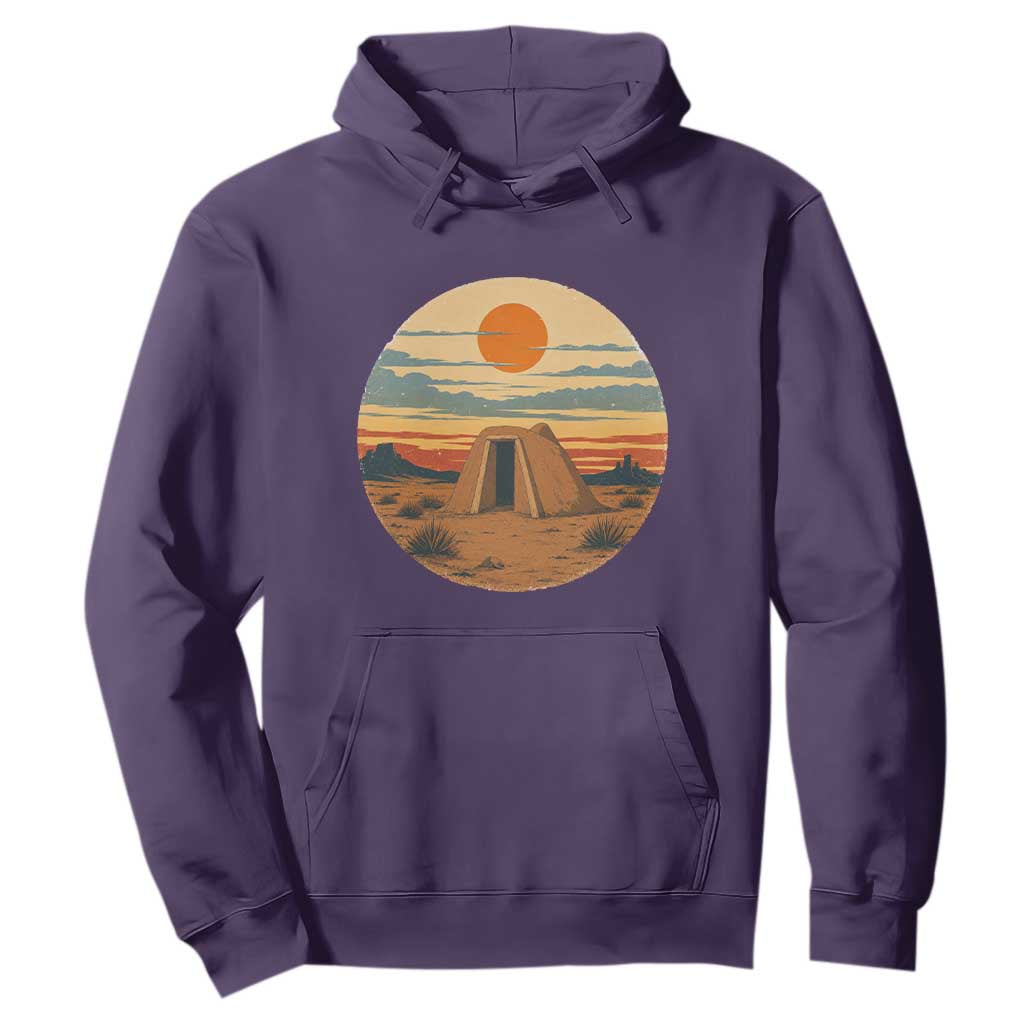 Vintage Monument Valley Landscape Hoodie Desert Hogan Home Art