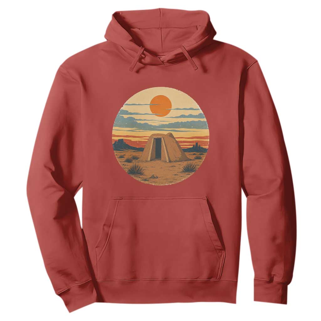 Vintage Monument Valley Landscape Hoodie Desert Hogan Home Art