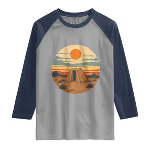 Vintage Monument Valley Landscape Raglan Shirt Desert Hogan Home Art