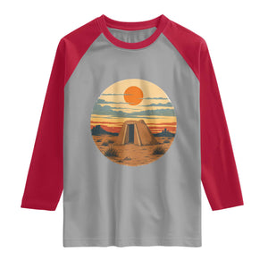 Vintage Monument Valley Landscape Raglan Shirt Desert Hogan Home Art