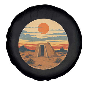 Vintage Monument Valley Landscape Spare Tire Cover Desert Hogan Home Art